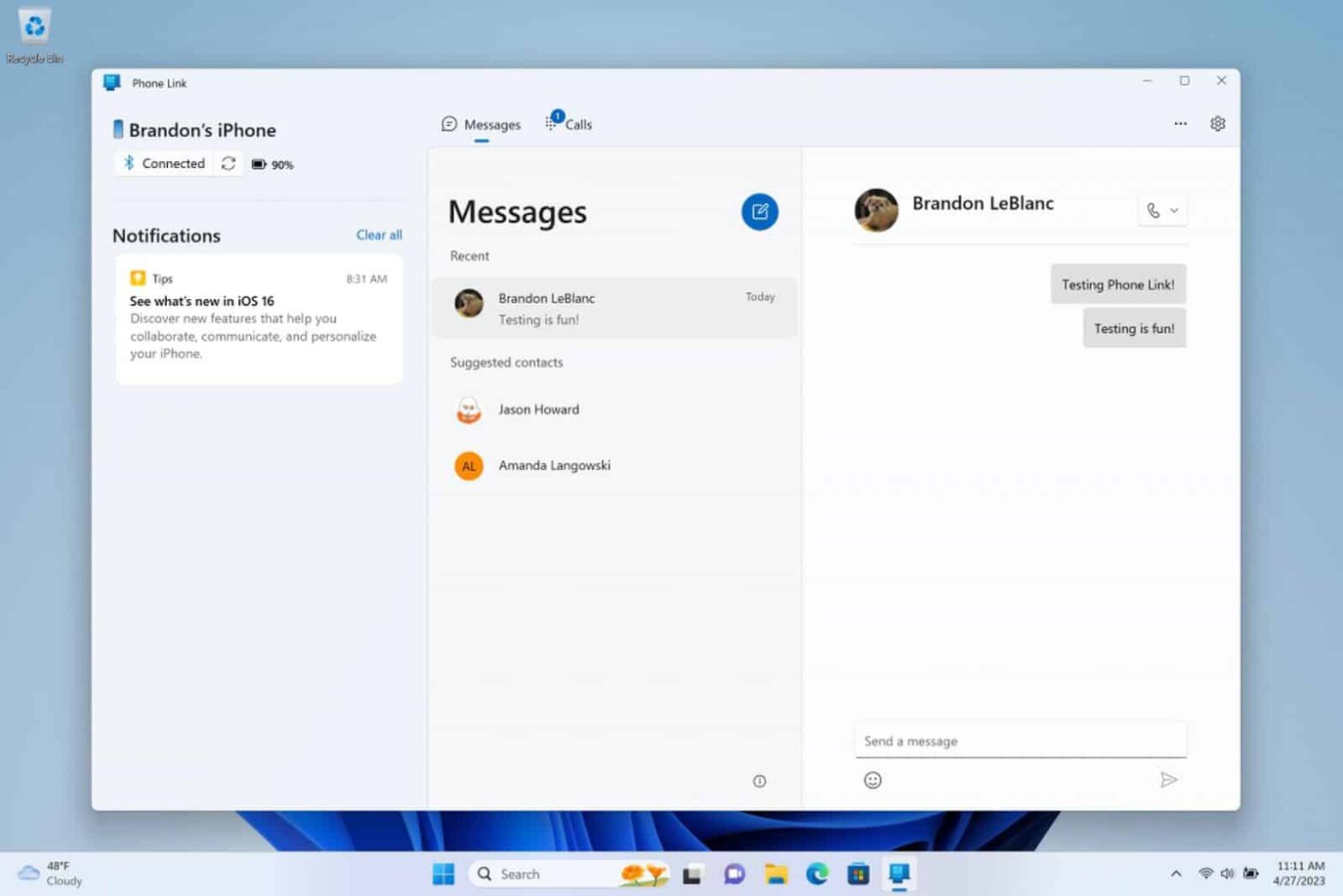 Microsoft adds iMessage support on Windows