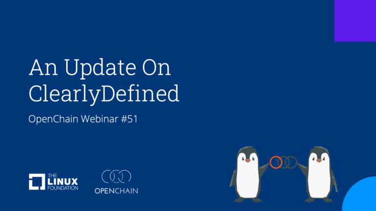 Webinar: ClearlyDefined proceeding towards a clear governance structure