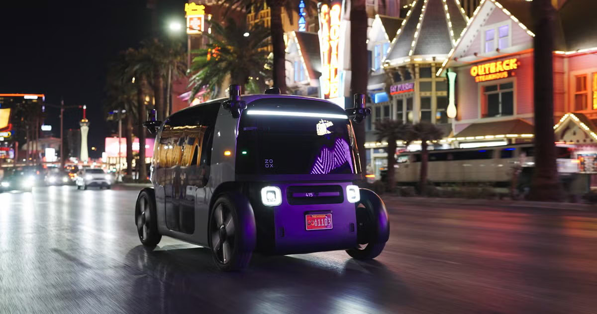 Amazon’s Zoox Robotaxi Makes Public Debut with Free Rides in Las Vegas